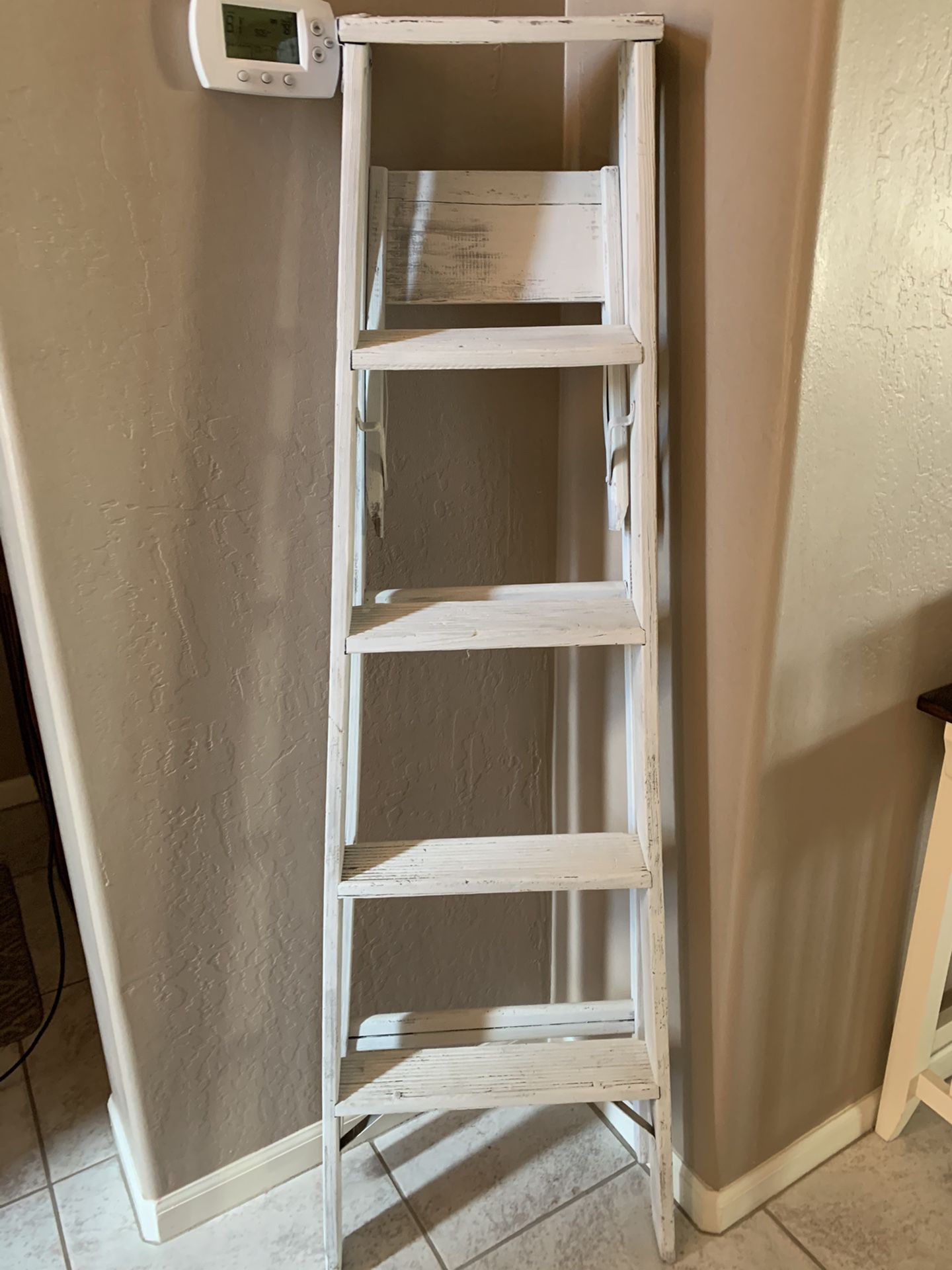 Rustic ladder shelf