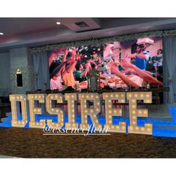 Marquee letters and numbers