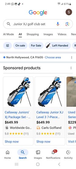 Calloway XJ series jrs. Golf clubs