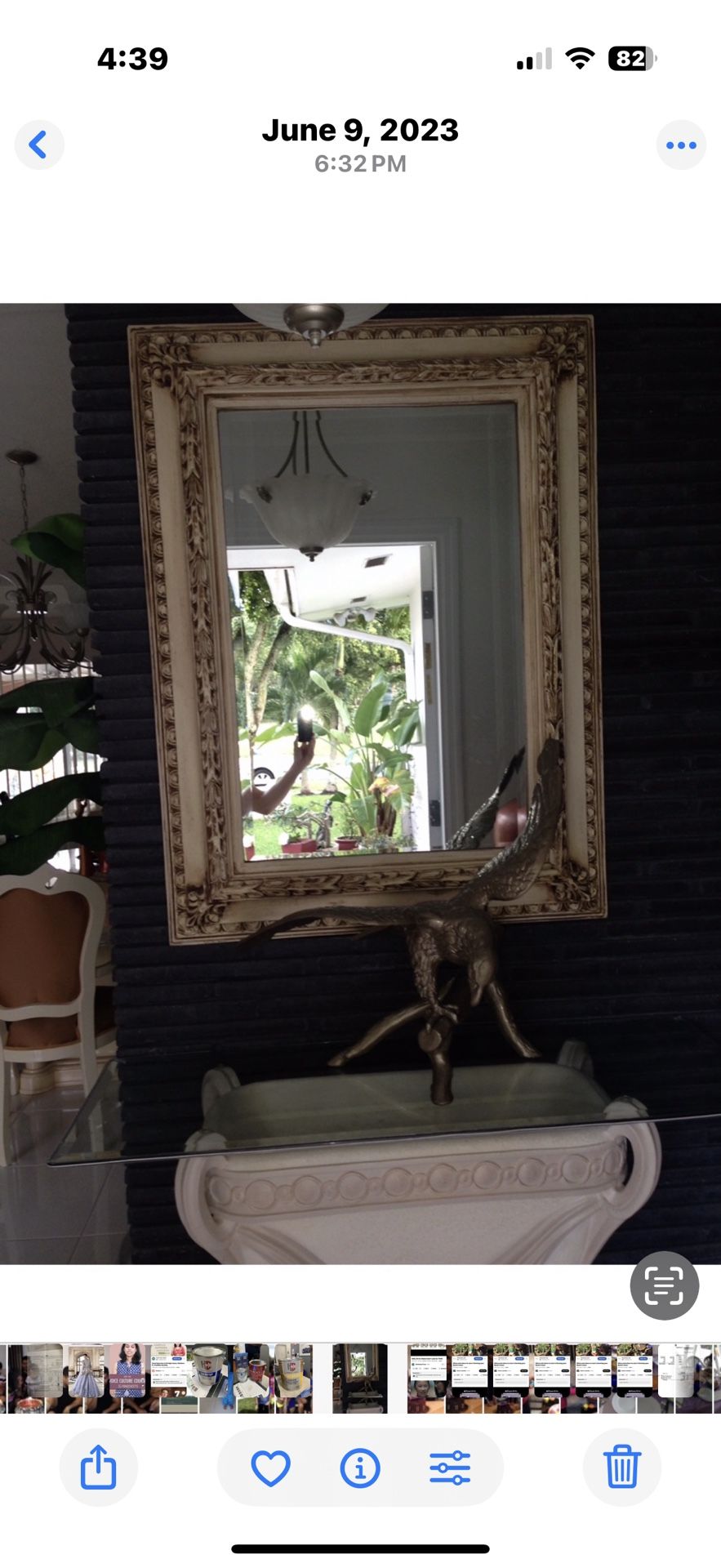 Console Table With  Large Mirror 