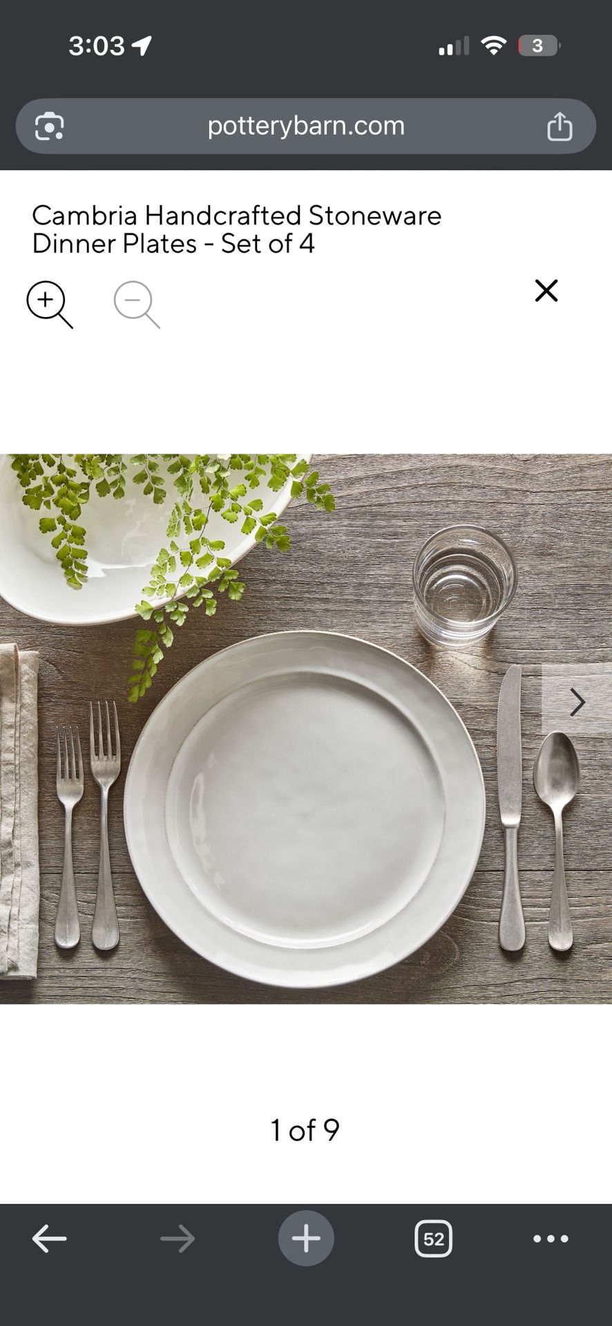 Cambria Handcrafted Stoneware Dinner Plates from Pottery Barn - 4 of them