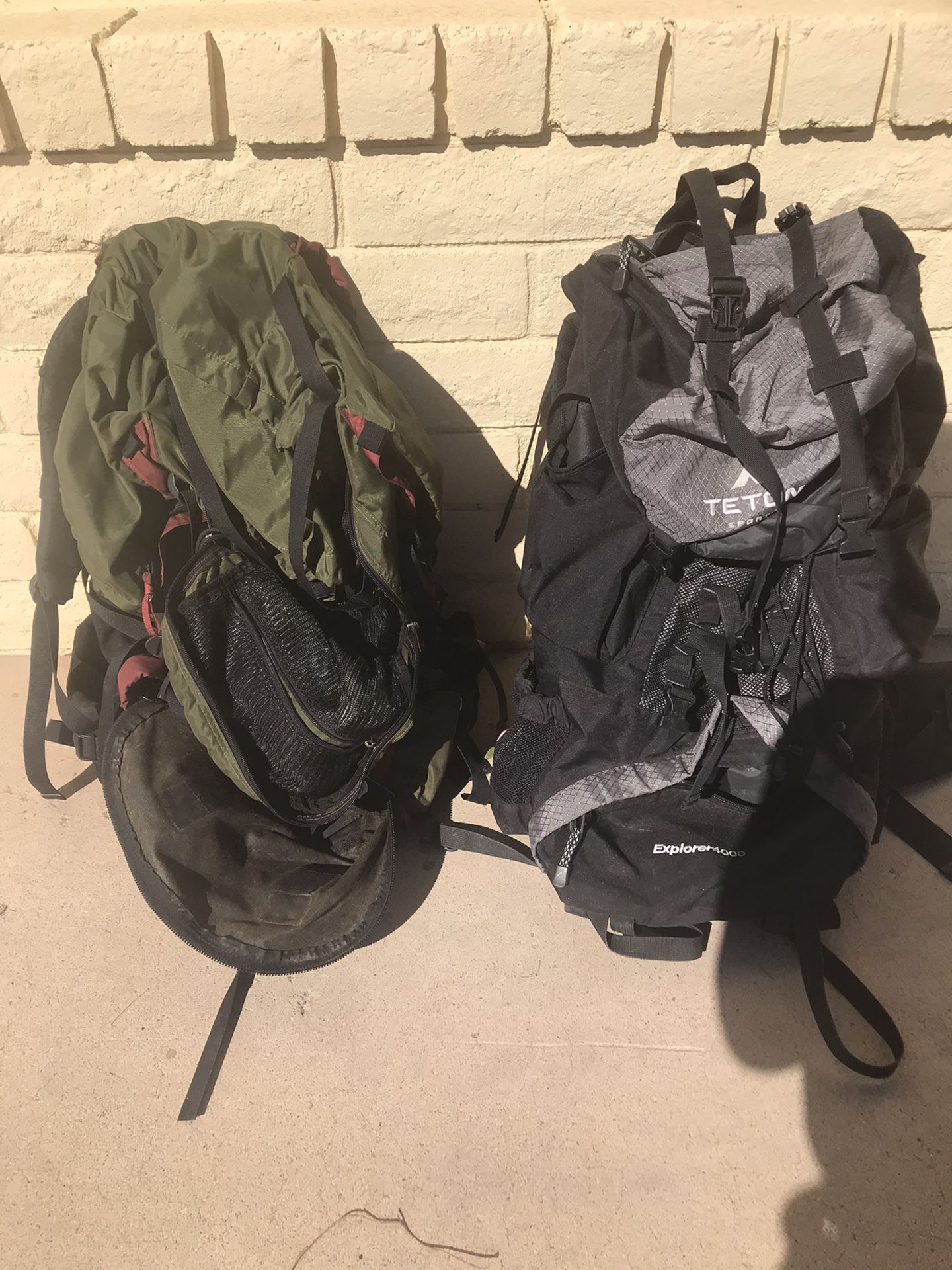 Hiking backpacks