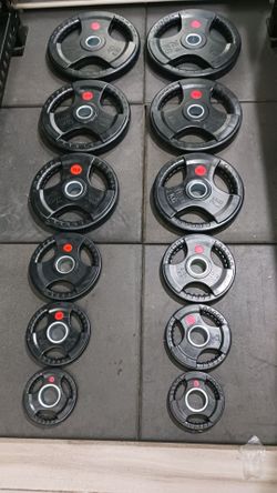 Rubber Coated Olympic Weight Set
