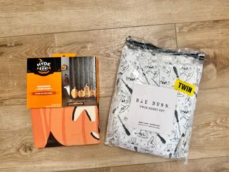 Halloween Sheets and Shower curtain