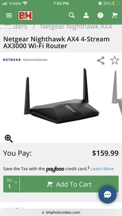 Netgear Nighthawk AX4 4-Stream AX3000 Wi-Fi Router