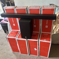 JBL Soundbar Cinema SB595 - Home Theater, Dolby Atmos, Wireless Subwoofer