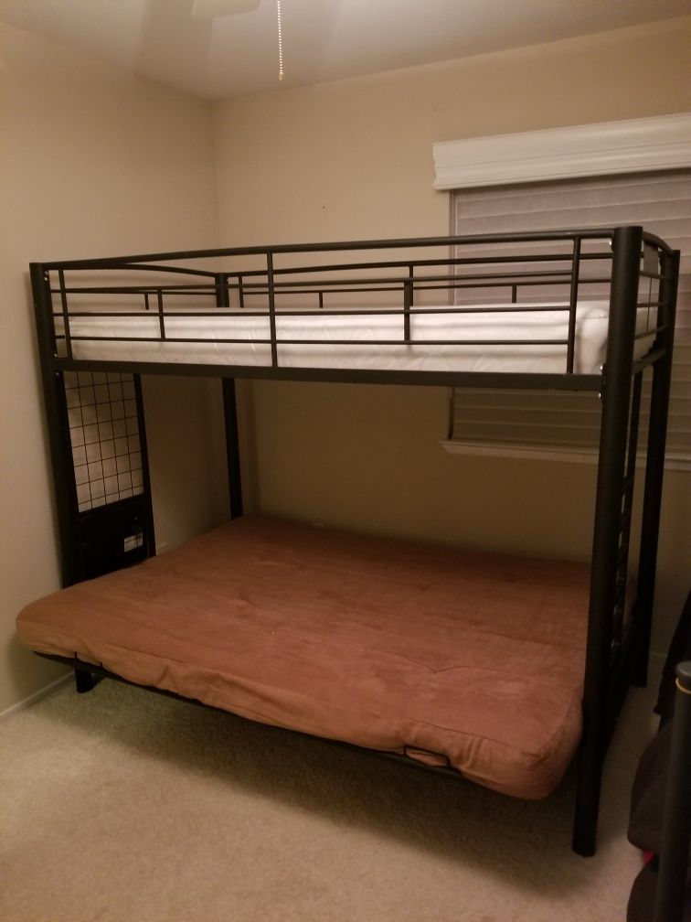 Just Home Twin Futon Bunk Bed