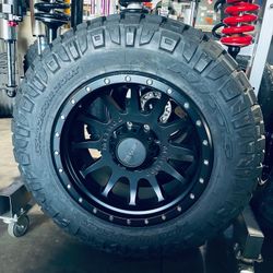 Super Sale 20x10 Method Rims 8x165.1 8x170  & 35x12.50-20 Nitto Ridge Grappler Tires  ( We Finance 