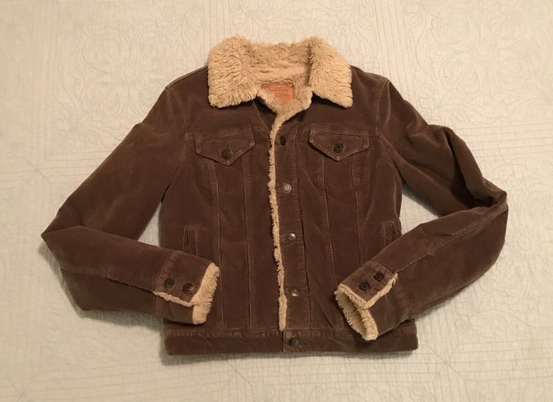 **LOWEST PRICE, UNLESS BUNDLED** Earl Jean EUC, Brown, Corduroy, Sherpa-Lined Jacket