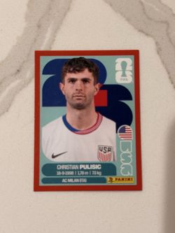 Panini sticker Christian Pulisic 16 red