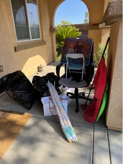 Free clothes, sleds chair etc