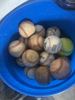 Little League Baseball Items Cleats Bucket Of Balls Helmets