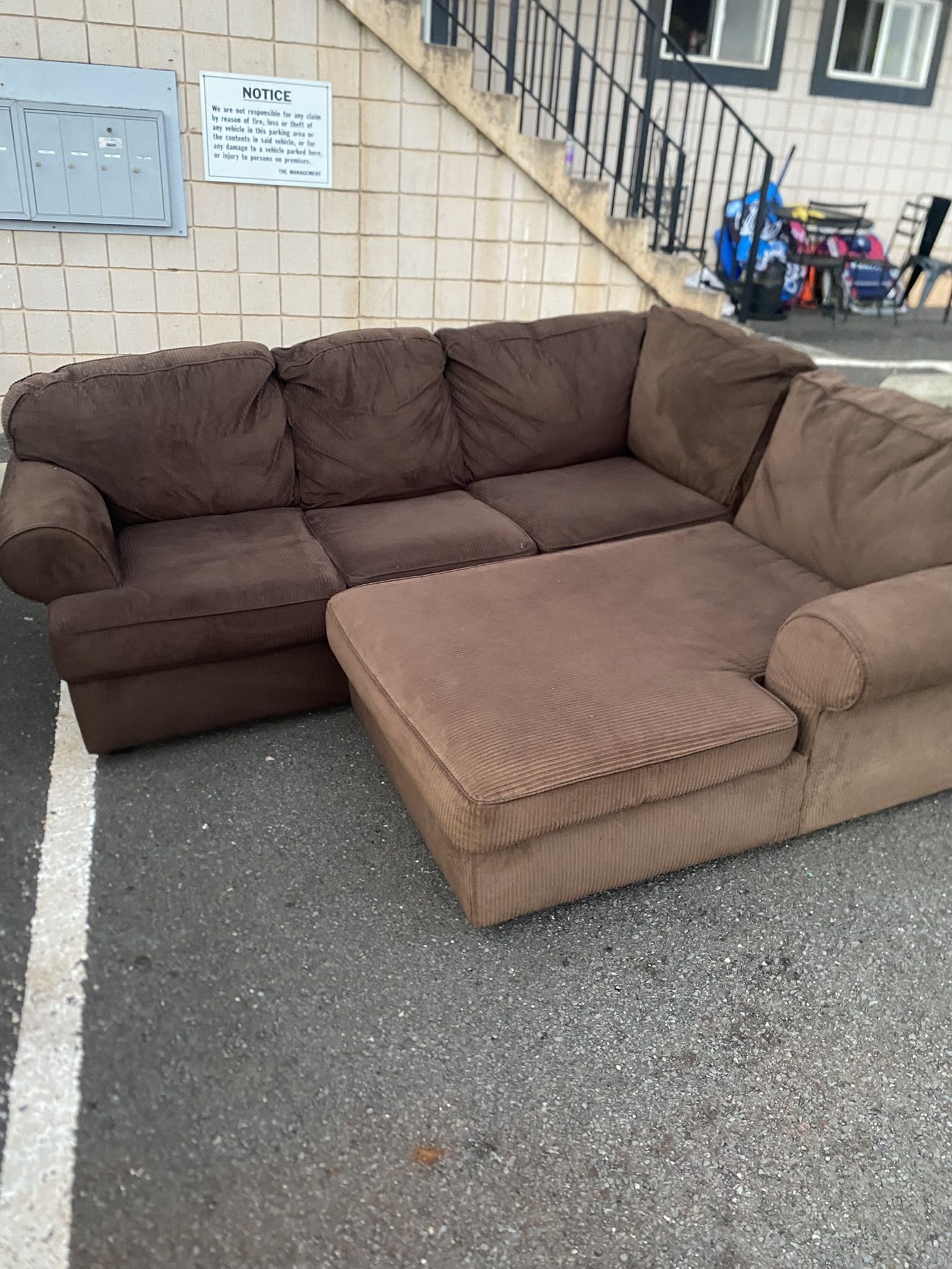 Delivered beautiful couch .