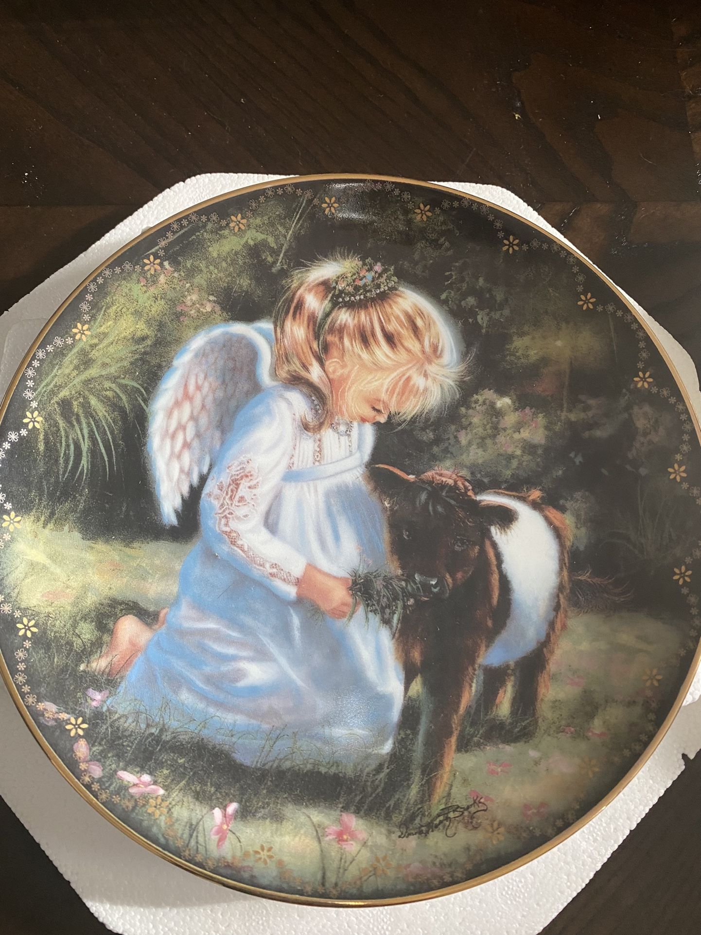 Bradford Exchange " An Angel's Caring" 8" Collector Plate