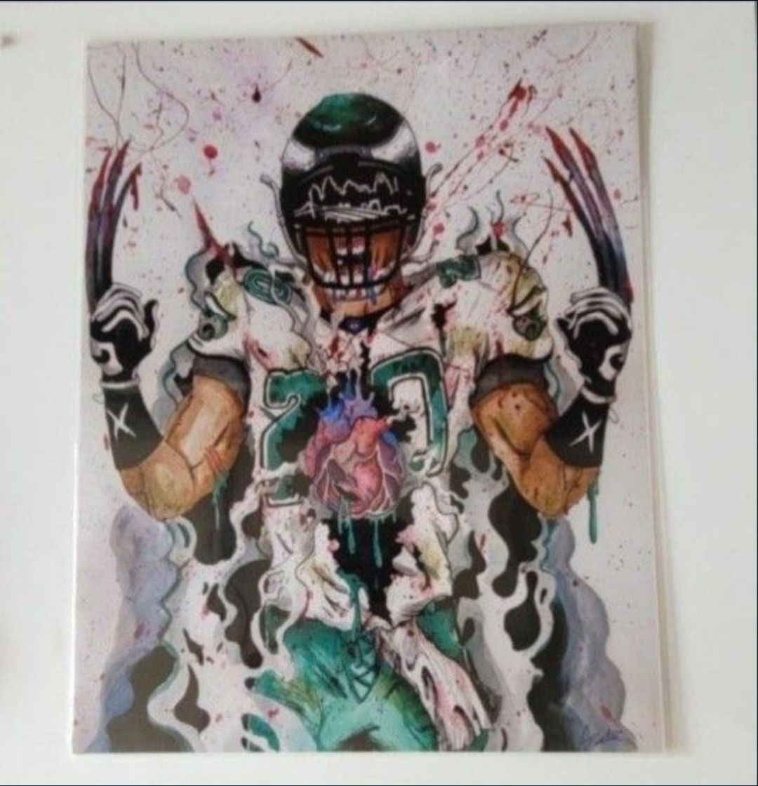 ๐ Brian Dawkins 11 X 14 FosterPhillyArt