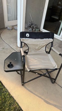 Coleman Folding Camping Chair with Side Table & Cup Holder