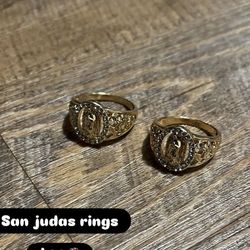 Size 8, 9, and 10 San Judas Gold rings