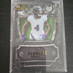 Zay Flowers Rookie Wild Card Matte Number To 50