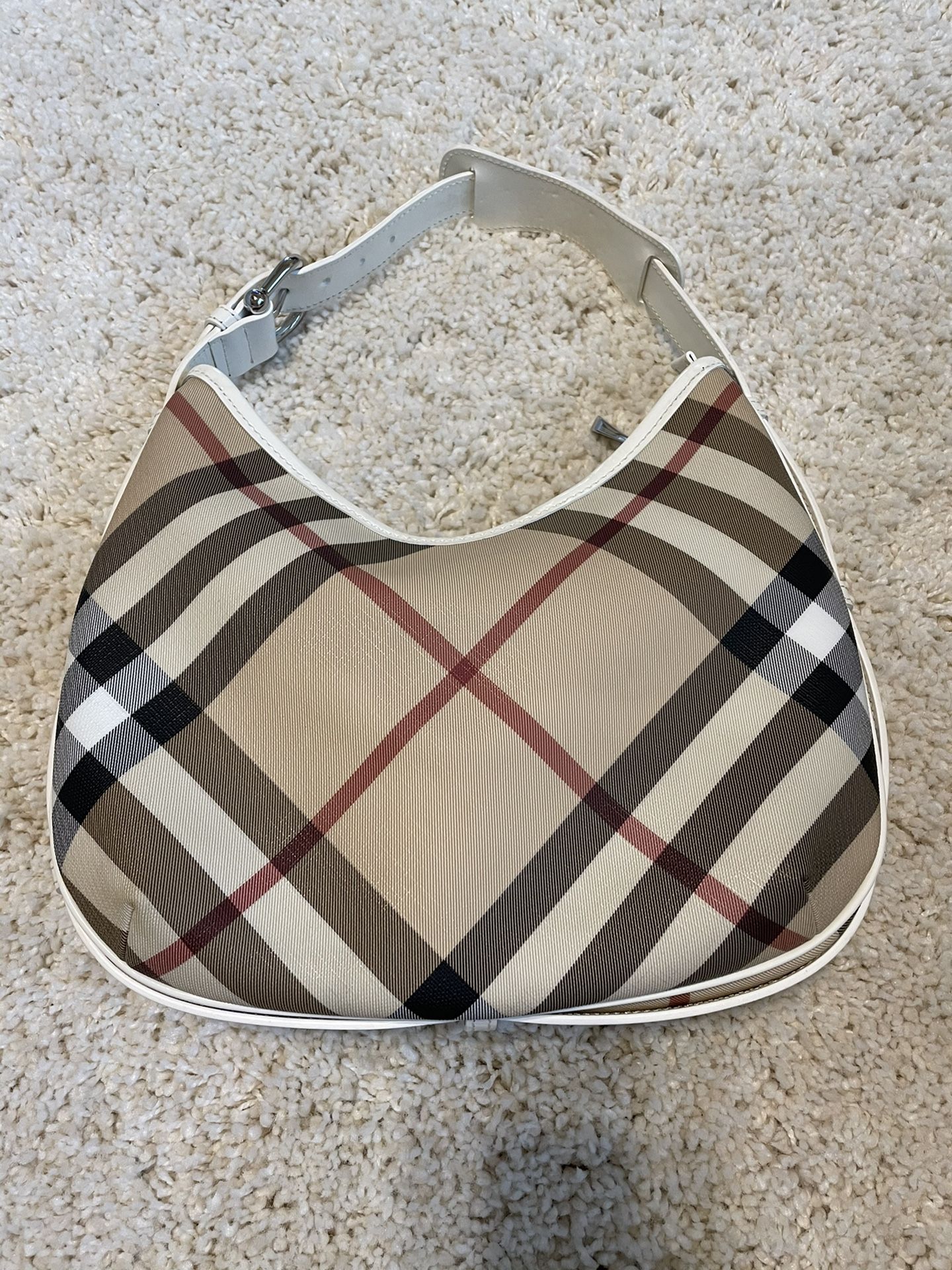 Burberry Nova check Black White Red Beige Purse Hobo