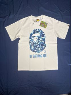 BAPE Blue Camo Ape Head Tee – White