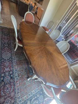 Dining table and chairs set, and hutch!