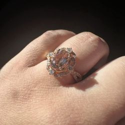 Zac Posen Truly Paulette Morganite Engagement Ring in Rose Gold - Size 7