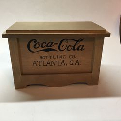 Coca-Cola Bottling Co. Atlanta, GA wooden toy box