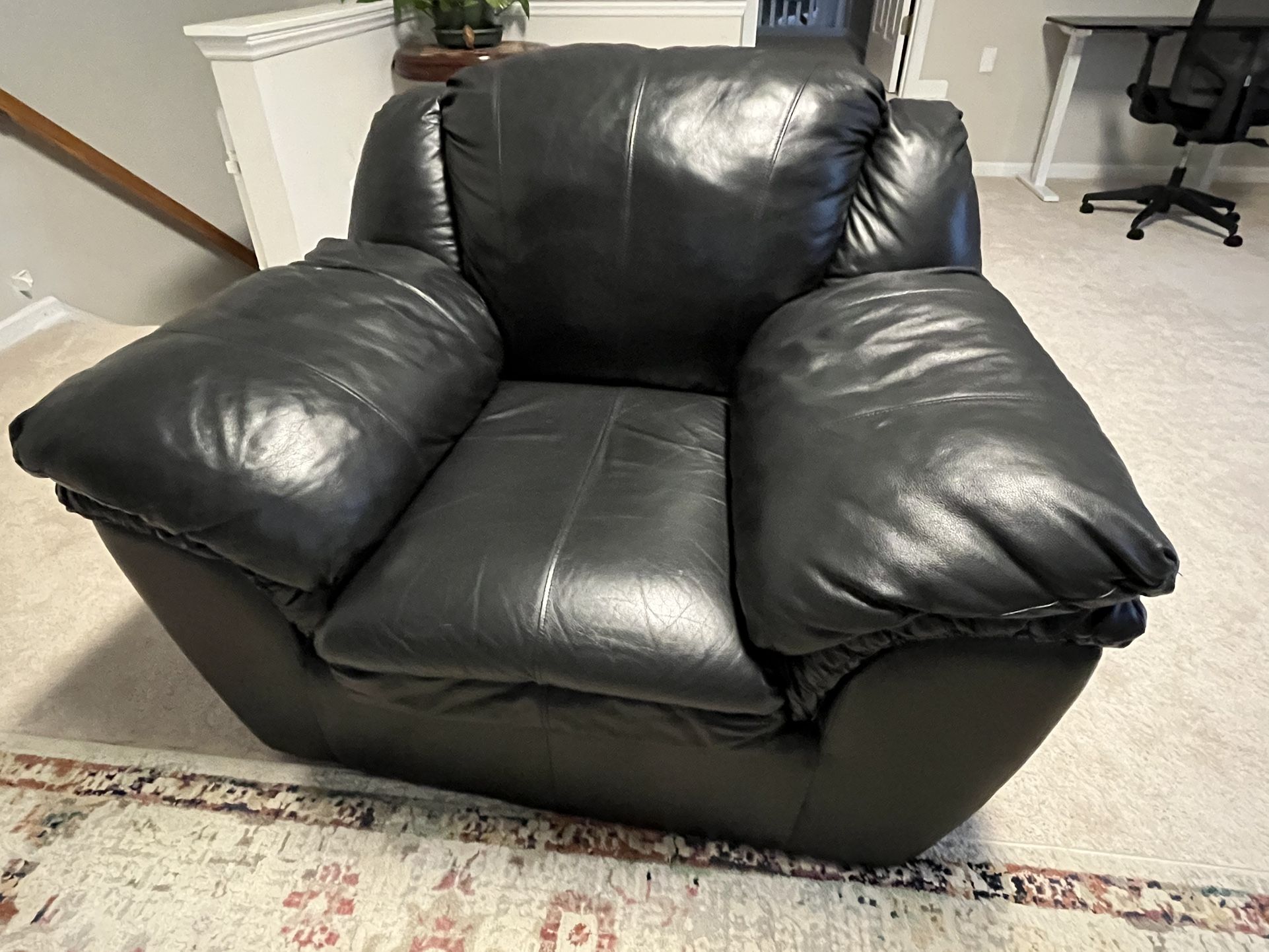 Black Leather Sofa
