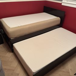 Trundle Bed + 2 Twin Matresses