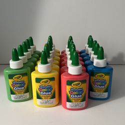 Crayola Washable Color Glue 22 New Bottles