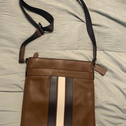 NWOT Coach ‘Charles’ Varsity Stripe Crossbody