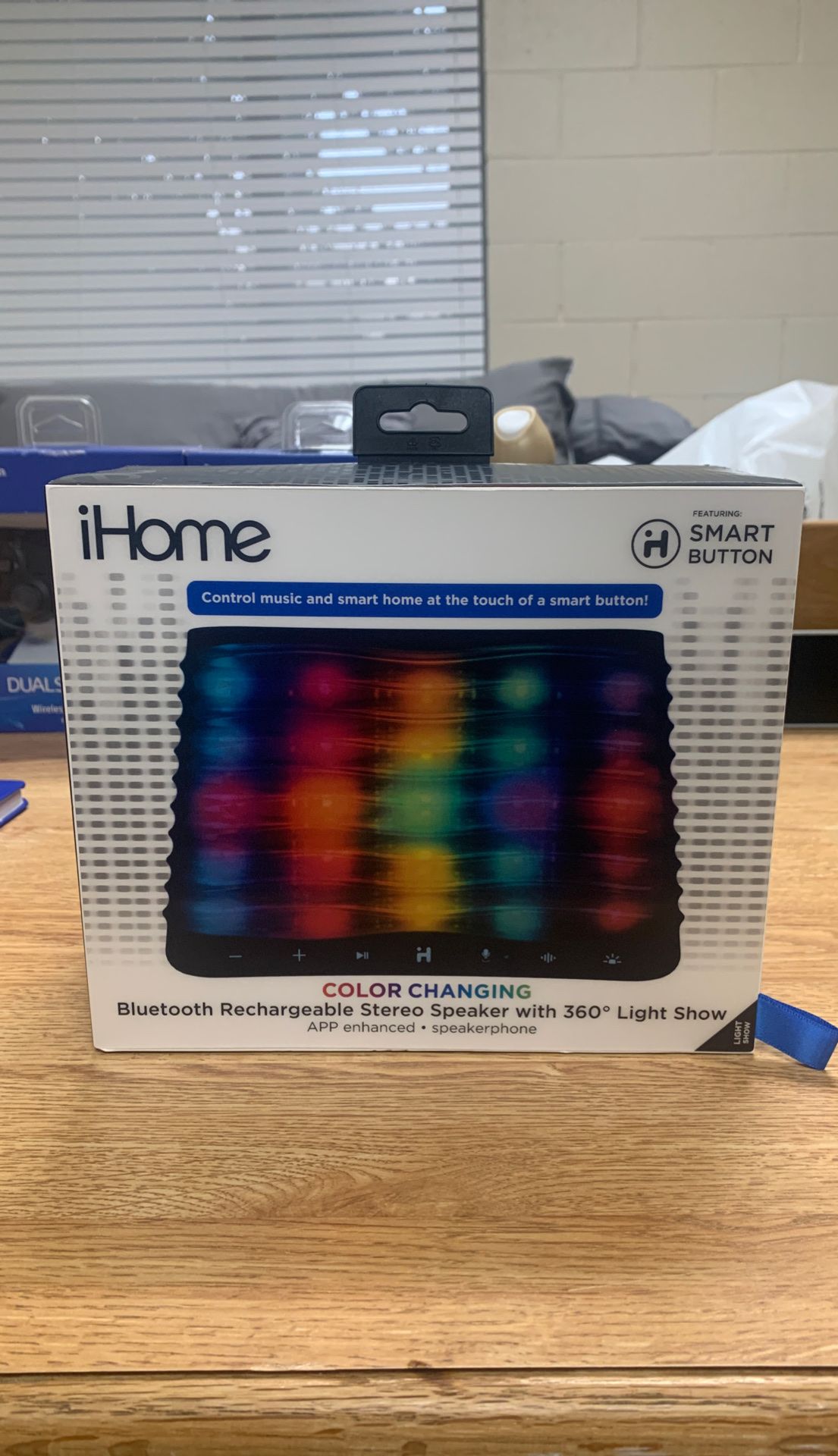 IHome Bluetooth Rechargeable Stereo Speaker with 360 Light Show