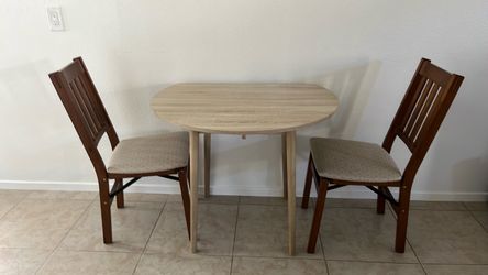 Dining table and chairs