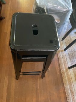 Metal stackable barstools