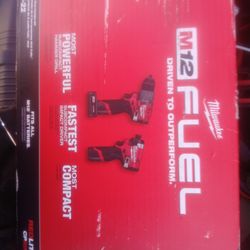 Millwaukee M12 Fuel 2 Tool Combo Kit 3497-22 And Two, Two Packs Of M12 Batteries.  All Brand New.