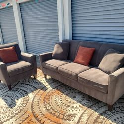 Brown Couch Sofa Set 