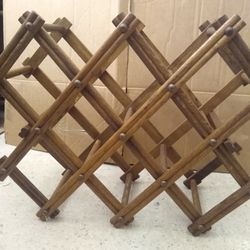 Folding 8 Bottle Wine Rack