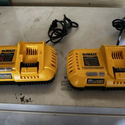 Efficient DeWalt DCB118 20V Lithium Ion 8 Amp Fast Chargers. These are for charging your 20V DeWalt batteries super quick. Got two of them here.