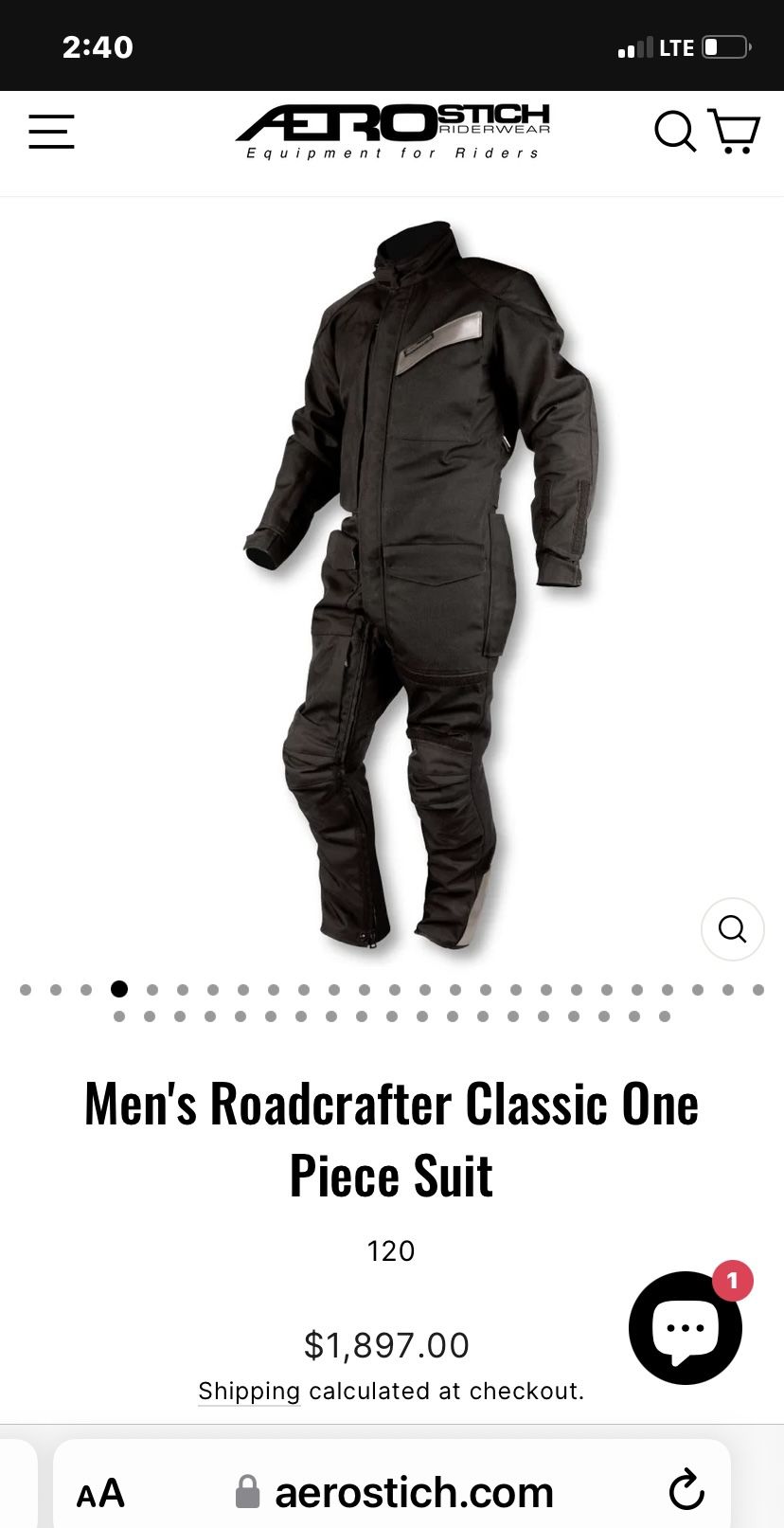 Aerostich Roadcrafter Motorcycle Suit Black