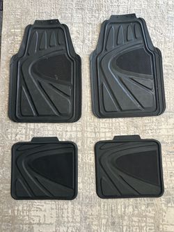Universal Heavy Duty Rubber Car Floor Mats – Full Set 4pc Black