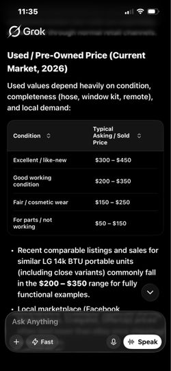 LG portable Air/ almost new.