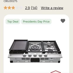 New No Box  Lg Gas Stove  30 Inch 