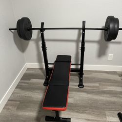 Bench press with weights 