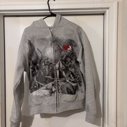 Battle Born vintage Grey Zip Up