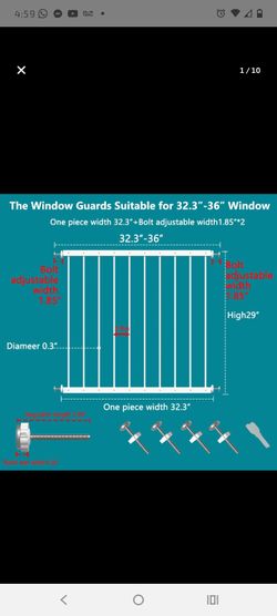 Fairy Baby Window Guards for Children, Adjustable Wide Child Safety Window Guard Bars Prevents Accidental Falls, Home Security Childproof Interior Bar