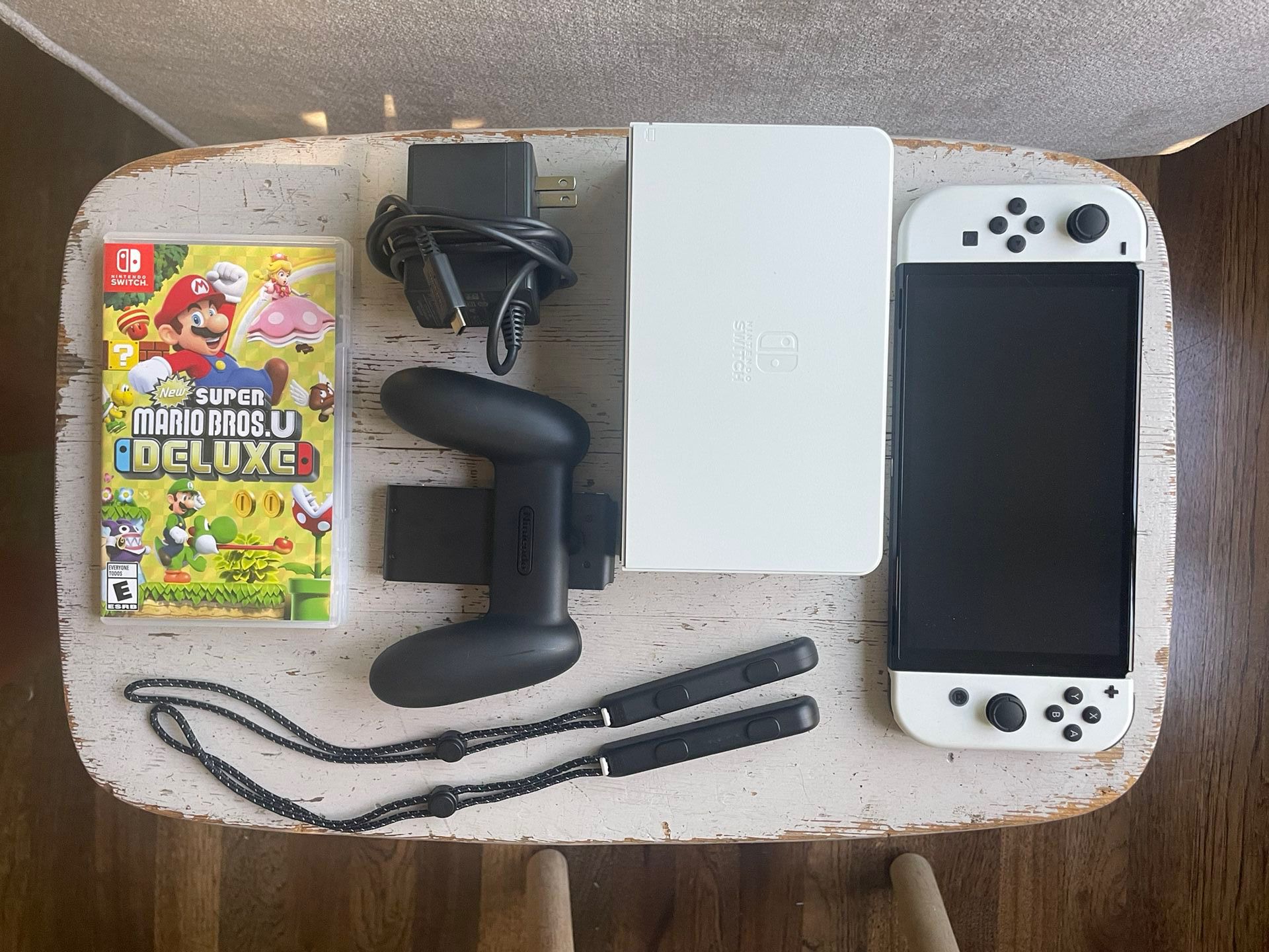 Nintendo Switch OLED White & Super Mario Bros Game