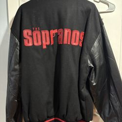 HBO Vintage Sapranos Bomber Jacket Reversible X Large