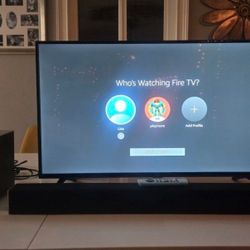 TV With Sound Bar And Subwoofer