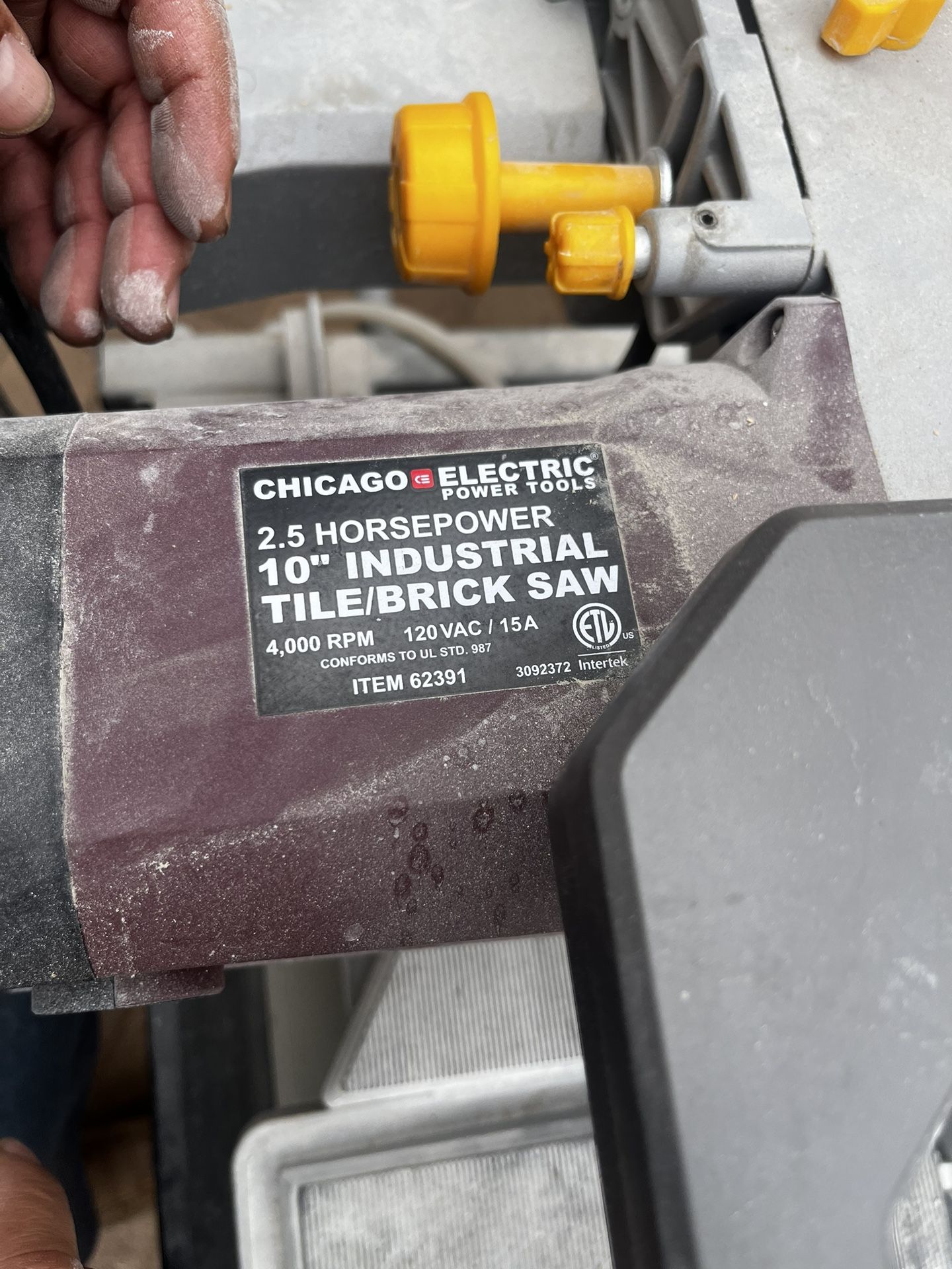 10” Industial Tile/Brick Saw (with mobile cart)