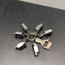 6 Cylinder Lock W/ 1 KEY Each